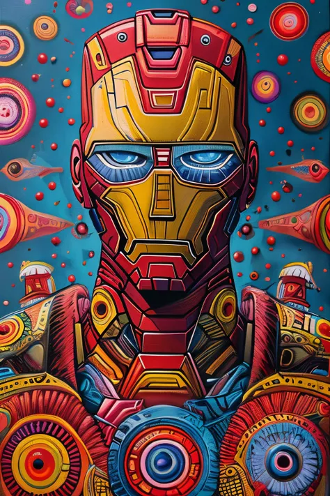 masterpiece,best quality,<lora:tbh211-:1>,illustration,style of Chris Dyer,iron man