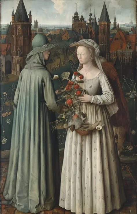 masterpiece,best quality,<lora:tbh190-sdxl:0.9>,illustration,style of Jan Van Eyck