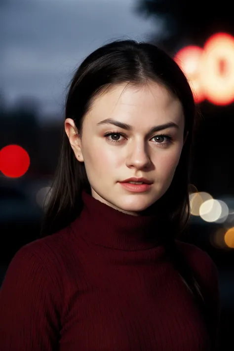 annapaquin,((detailed eyes, detailed face):1.2), (epic), , photo of a woman,  ,fashion portrait photo of a woman from the 60s wearing a red turtleneck standing in the middle of a ton of balloons, taken on a hasselblad medium format camera