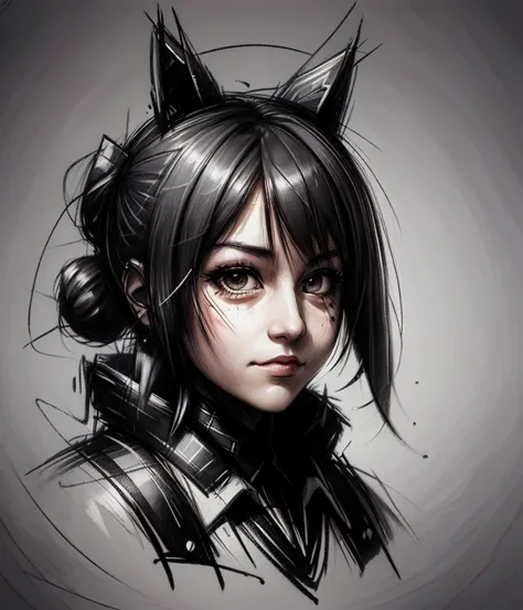 scribble, cute female face portrait <lora:scribble-15:.99>