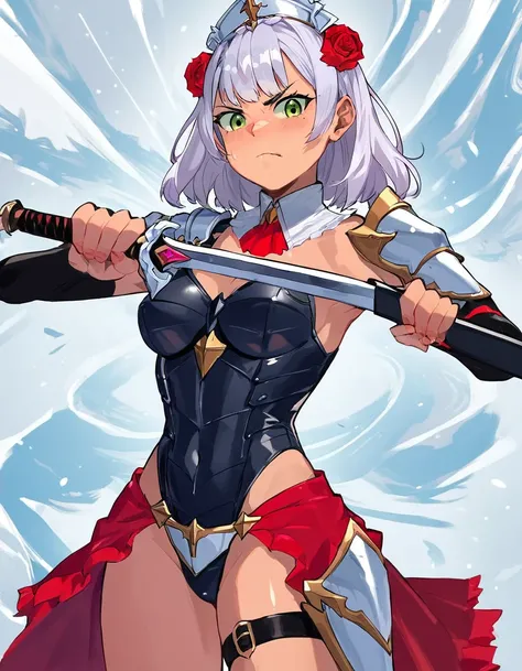 score_9, score_8_up, score_7_up,
source_anime,rating_questionnable,
noelle,unsheathing, holding sword, one-handed, scabbard,
skimpy sexy armored swimsuit,
angry,upset,
solo,looking at viewer,
fantasy background,
 <lora:unsheathing:1>