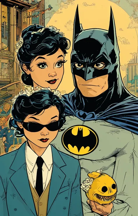 masterpiece,best quality,<lora:tbh177-sdxl:0.9>,illustration,Cliff Chiang,batman