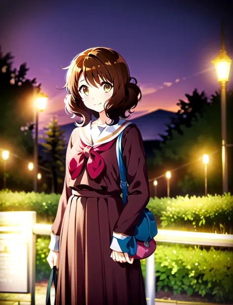 Kumiko Oumae, outside, standing <lora:Kumiko-Oumae:1>