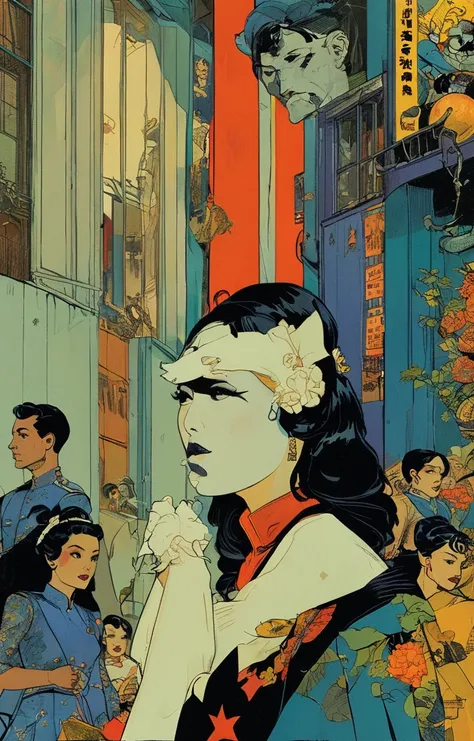 masterpiece,best quality,<lora:tbh177-sdxl:0.9>,illustration,Cliff Chiang,dc comic,