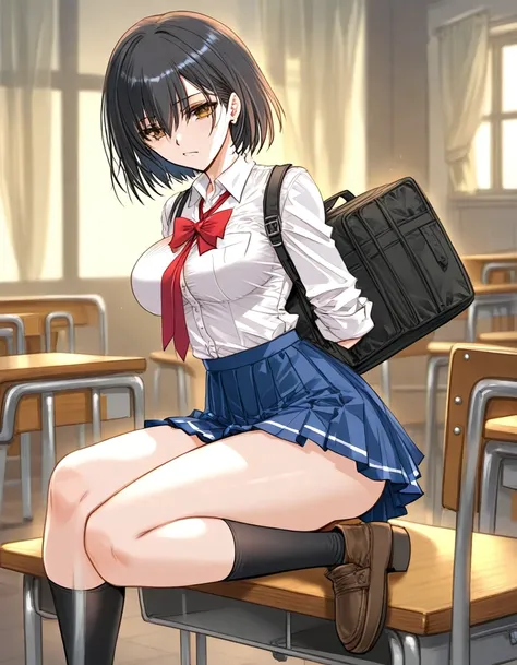 <lora:Hyper-SDXL-8steps-lora:1>, source_anime, score_9,1girl,black hair, himecut,
,school uniform , 
<lora:Anime_pat-000002:1.0>
 <lora:Fixhands_anime_bdsqlsz_V1:1>  
 <lora:SERIZAWA_katsumi_PONYXL:1> serizawa,