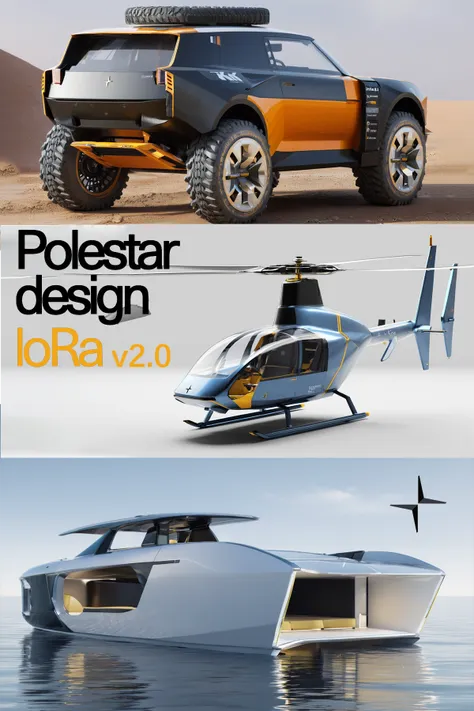 Designed by Polestar (Polestar cars design style lora)