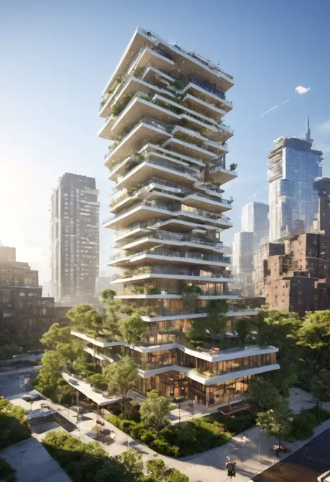 (((Modern style architecture, housing, luxury residence))),
outdoors, sky, tree, blue sky, no humans, ground vehicle, building, scenery, reflection, city, cityscape, bare tree, skyscraper, real world location,
(Large Files, Ultra Realistic, 8K, 16k, FHD, H...