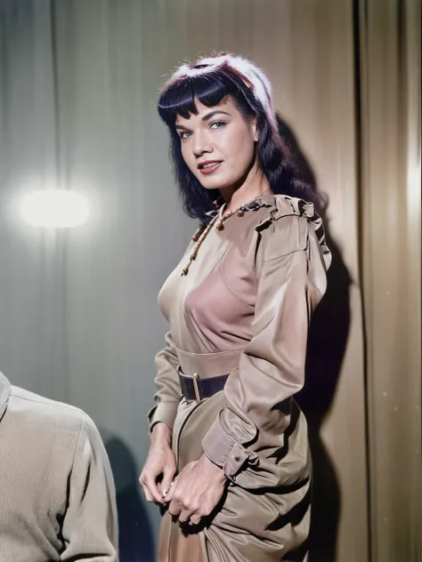 <lora:BettyPage:1> Betty page in court, properly dressed, 4k, raw, master piece