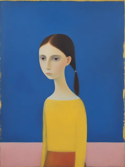 Craigie Aitchison style,a girl,