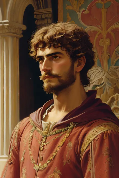 style of Edmund Leighton 201