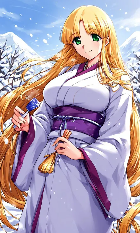 score_9, score_8_up, score_7_up, source_anime, rating_explicit, BREAK  <lora:Ruri_XL:1>
Ruri, blond hair, long hair,  very long hair, large breasts, green eyes,  bangs,  
green eyes, japanese clothes, white kimono, smile, looking at viewer,  long sleeves, ...