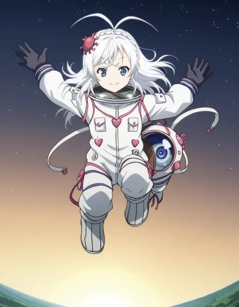 score_9, score_8_up, score_7_up, source_anime,
yashirohoshimiya, <lora:yashiro-hoshimiya-s1-ponyxl-lora-nochekaiser:1>,
yashiro hoshimiya, blue eyes, white hair, antenna hair, braid, hair ornament,
helmet, headwear removed, helmet removed, spacesuit, astro...