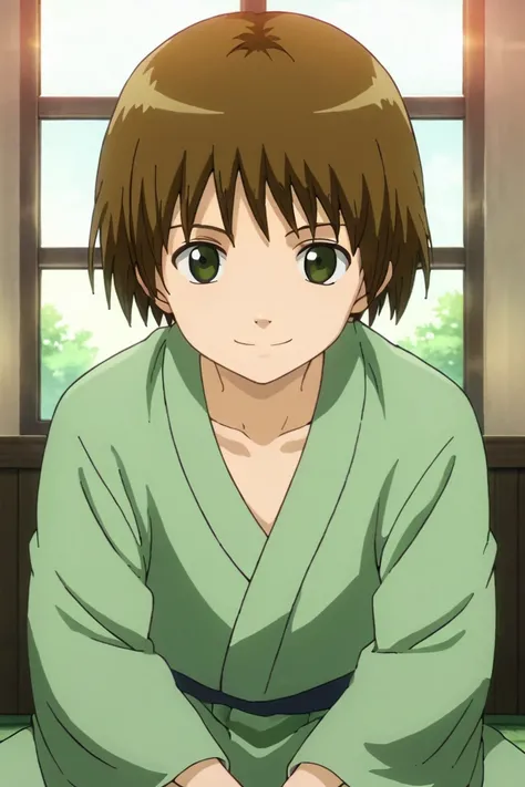 score_9,score_8_up,score_7_up,source_anime,looking at viewer, solo, 1boy, Seita,brown hair,green eyes, smile, japanese, indoors, window, sitting, sun, light ray<lora:EMS-393542-EMS:1.000000>