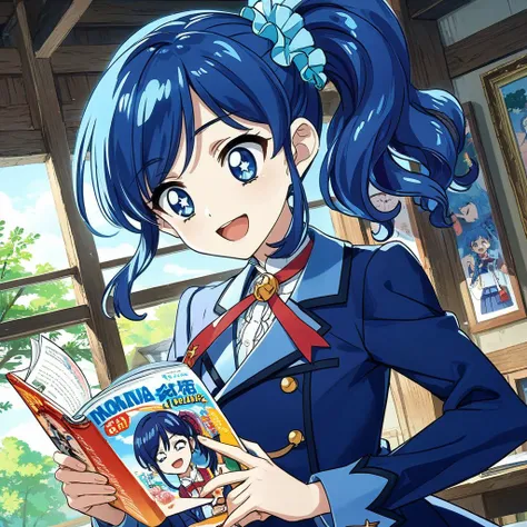 score_9, score_8_up,score_7_up,game cg,official art, uncensored, convenient censoring, covering privates,
rating_safe,
modeling, expressive hair, expressive clothes, dutch angle,wind
cross-shaped pupils, holding magazine, reading,laughing, looking down, 
u...