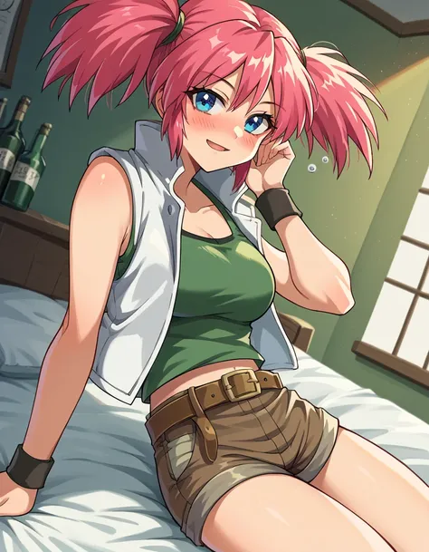 score_9, score_8_up, score_7_up, source_anime,
nadiacassel, <lora:nadia-cassel-ponyxl-lora-nochekaiser:1>
nadia cassel, blue eyes, hair tie, medium hair, pink hair, twintails,
belt, brown belt, brown shorts, jacket, midriff, short shorts, shorts, sleeveles...