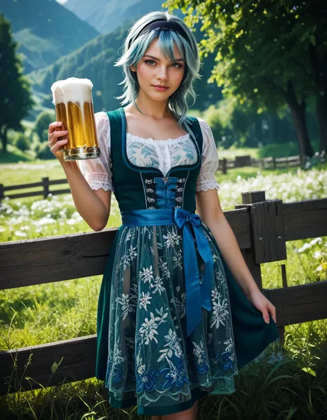 score_9, score_8_up, score_7_up,
eula wearing green dirndl dress, floral print, see-through, blue hair,
holding pint of beer, drunk,
fantasy background,
 <lora:dirndl:0.9>