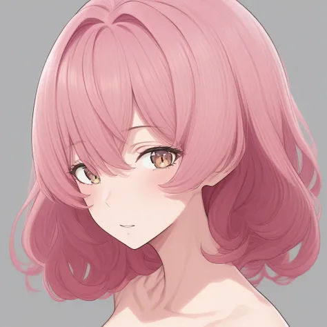 long pink hair,