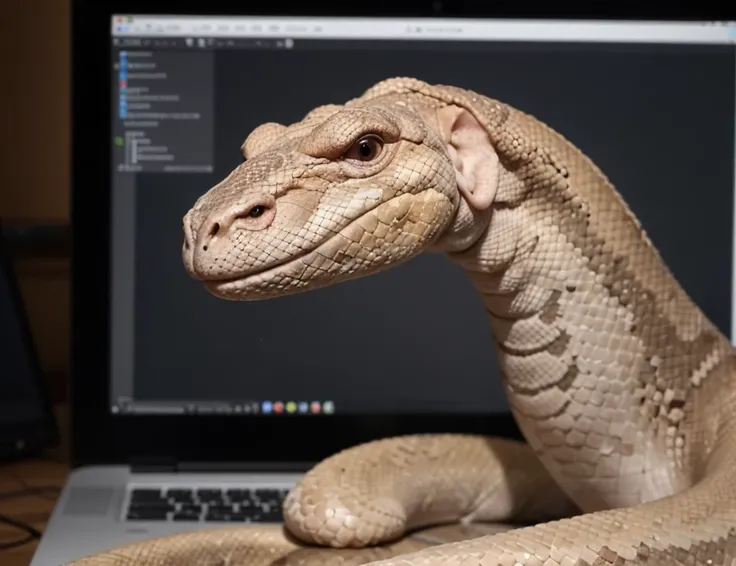 a reticulated python (programming in python:1.1) to create an ai model to generate a reticulated python, python-ception,