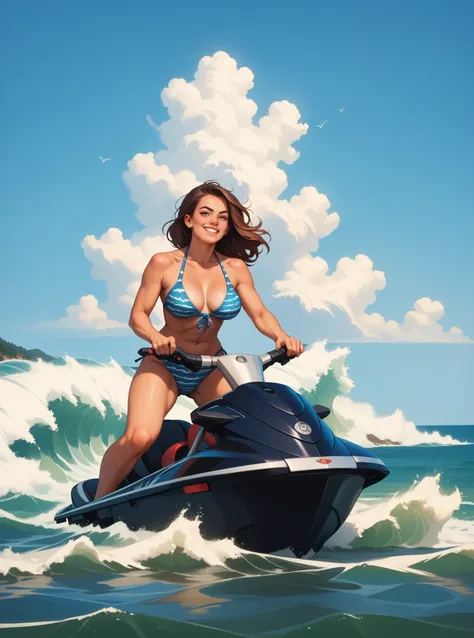 Riding a Jet Ski PONY XL