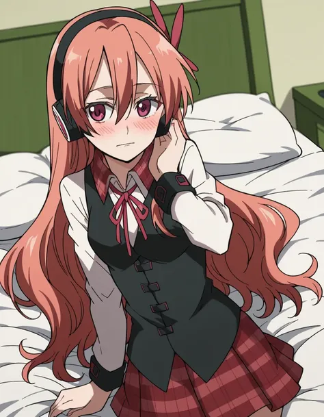 score_9, score_8_up, score_7_up, source_anime,
agkchelsea, <lora:agk-chelsea-s1-ponyxl-lora-nochekaiser:1>,
chelsea, pink eyes, hair between eyes, long hair, pink hair, straight hair,
collared shirt, diagonal stripes, dress shirt, hair ornament, headphones...