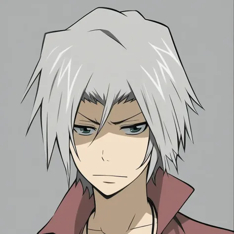 blue green eyes, 1boy, grey white hair, Gokudera Hayato_HITMAN REBORN!, male focus