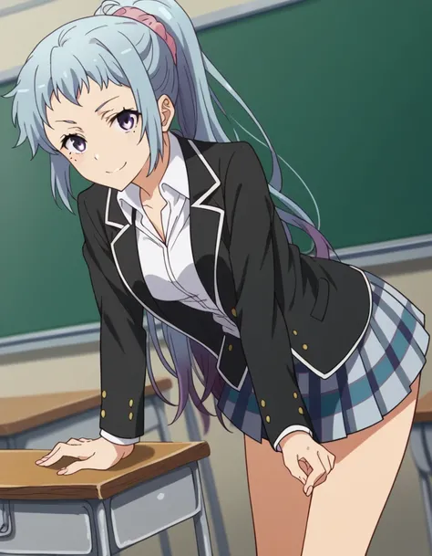 score_9, score_8_up, score_7_up, source_anime,
sakikawasaki, <lora:saki-kawasaki-s2s3-ponyxl-lora-nochekaiser:1>,
saki kawasaki, long hair, hair ornament, blue hair, purple eyes, ponytail, mole, mole under eye, scrunchie, hair scrunchie, pink scrunchie,
sk...