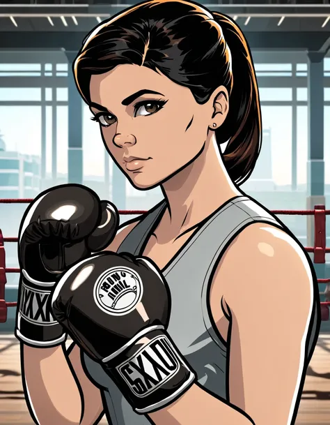 Skin Textures, High Resolution, High-Resolution Image, Cinematic, archerlora, 1girl, boxing