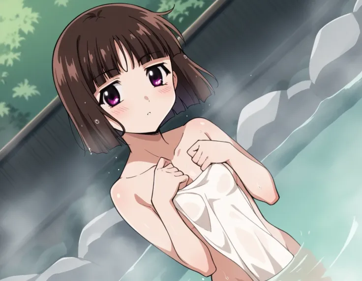 score_9, score_8_up, score_7_up, source_anime,
yukarisendou, <lora:yukari-sendou-s2-ponyxl-lora-nochekaiser:1>,
yukari sendou, short hair, purple eyes, bangs, blunt bangs, brown hair,
nude, naked, small breasts,
outdoors, onsen, towel, naked towel, steam, ...