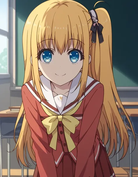 score_9, score_8_up, score_7_up, source_anime,
yusakurobane, <lora:yusa-kurobane-s1-ponyxl-lora-nochekaiser:1>,
yusa kurobane, long hair, blue eyes, blonde hair, hair ornament, ribbon, hair ribbon, one side up, side ponytail,
school uniform, serafuku, long...