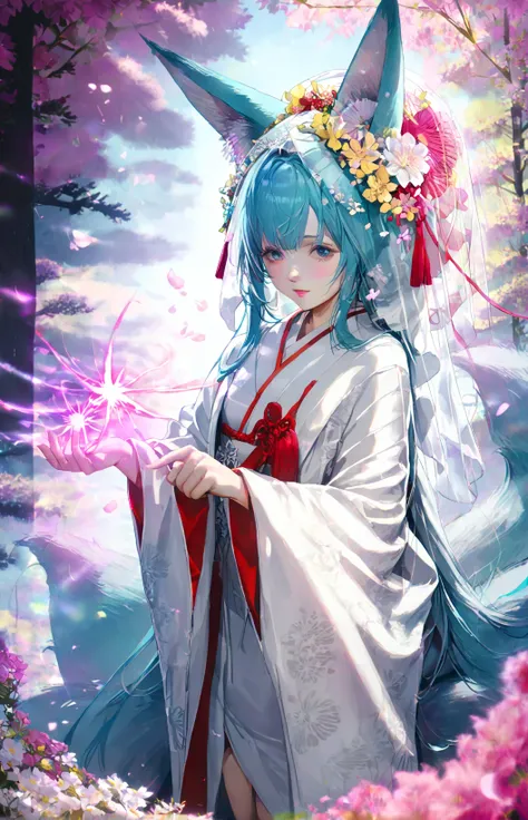 score_9,score_8_up,score_7_up,score_6_up,shiromuku,source_anime,masterpiece,best quality,perfect anatomy,absurdres,incredibly absurdres,huge filesize,8k,highly detailed,astral,colorful aura,vibrant energy,
kimono,fox girl,multiple tails,1girl,<lora:shiromu...