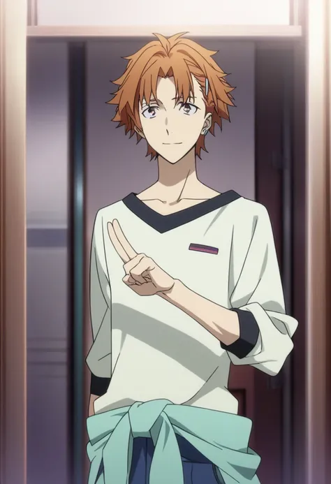 score_9, score_8_up, score_7_up, score_6_up, highly detailed, masterpiece, best quality,detailed,intricate details, amazing quality, best aesthetic, absurdres,source_anime,
Junichirou Tanizaki, orange hair, orange eyes,
hairclip,
1boy,
male focus,
clothes ...