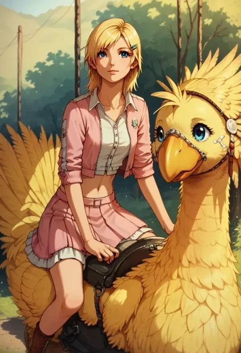 Riding a Chocobo