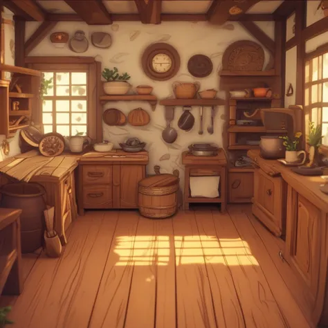 Old wooden house (warm anime)