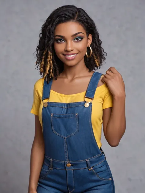 best quality, lifestyle a young girl 18yo skin skin-color color stand in egypt, overalls, General_Camera  14mm f1.8 len, realistic