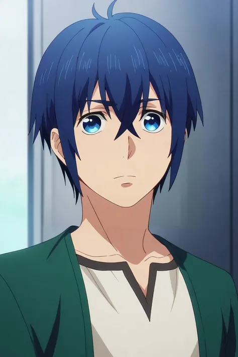 score_9, score_8_up, score_7_up, , rating_safe, , (realistic:0.6), , , 1boy, solo, male focus, <lora:reito_mizuhara_pony:0.98>, reito_mizuhara, blue hair, blue eyes, short hair, hair between eyes, , , <lora:sdxl_lightning_8step_lora:1>