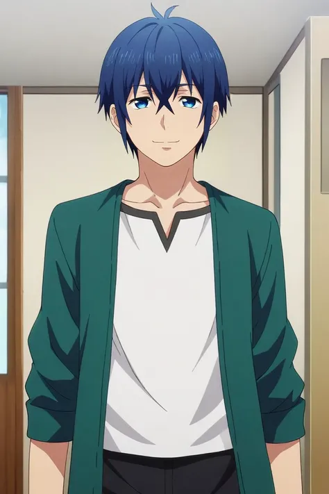 score_9, score_8_up, score_7_up, source_anime, rating_safe, intricate details, (realistic:0.6), looking at viewer, , 1boy, solo, male focus, <lora:reito_mizuhara_pony:0.86>, reito_mizuhara, blue hair, blue eyes, short hair, hair between eyes, cowboy shot, ...