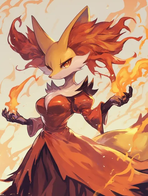 Delphox - PonyXL Lora 🦊🔥