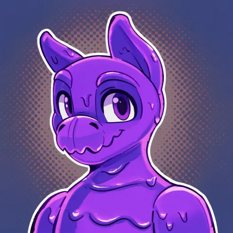 drex the slime alien, anthro, furry, male, purple slime body, purple goo body, purple eyes, reptile, scalie, goo creature, slime creature, gooey, slimy, dripping, oozing, ooze, viscous goo, viscous slime, amorphous, amorphous slime, amorphous goo, scientis...