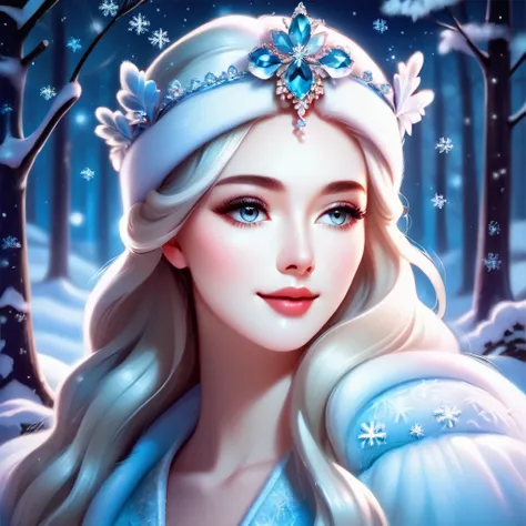 <lora:Pony Snow Princess v1.-000007:0.8>,
score_9,score_8_up,score_7_up,1girl with prominent eyes,standing in a snowy winter forest,snowflakes gently falling on her,trees heavily laden with snow,expression of serene determination,wearing warm,stylish black...