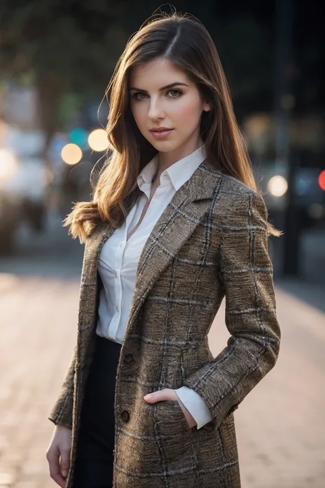 photo of St3ll4C0x_HM-137, a woman, perfect hair, (modern photo), wearing tweed coat, blouse, khaki pants, 20mm medium telephoto (analog, cinematic, film grain:1.3), Mars Terraforming Site, Area for Mars terraforming with technologies to transform the plan...