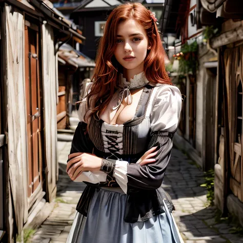 (Austrian alpine village, SFW, traditional dirndl with long sleeves, fitted bodice, and apron, lace-up boots, exploring the village, afternoon:1.35) Instagram_Influencer_80_By_Stable_Yogi
Faceshot_By_stable_yogi
<lora:Detail Blaster By Stable Yogi:0.5>
(ce...