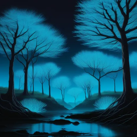 bioluminescent trees