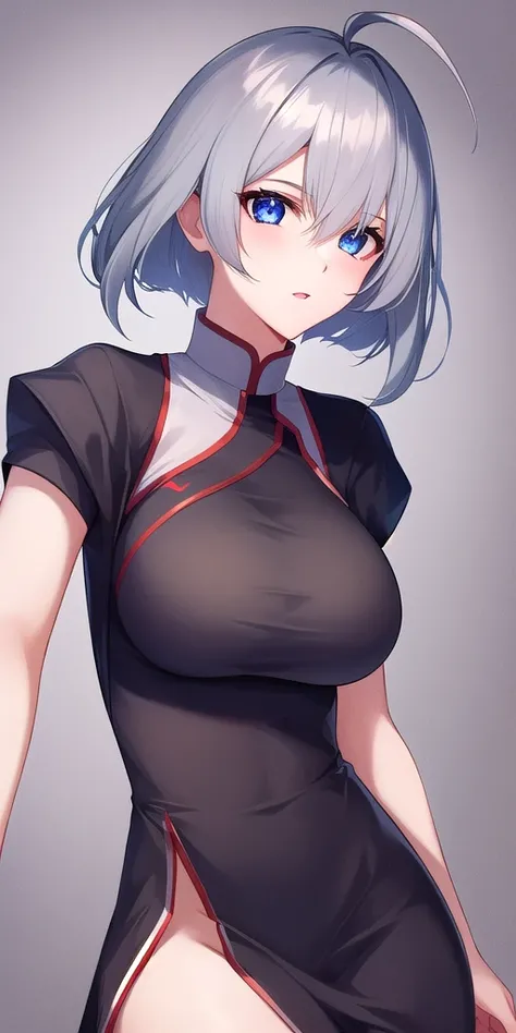 <lora:KamyuV4:.8> Kamyu_short_hair, huge_breasts, standing, solo, china_dress, masterpiece, best_quality, detailed_face, detailed_eyes, highres, beautiful, detailed, absurdres,