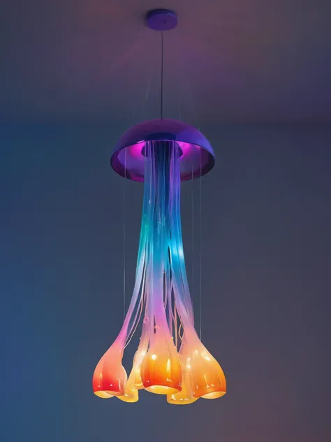 FRESHIDEAS RGB luminaires,jellyfish,suspended,surrealism,avant-garde,bold design ideas,concept design,futuristic,lighting design,highest quality,