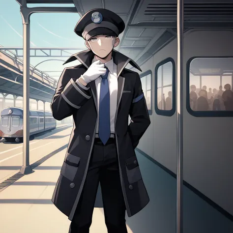 score_9,score_8_up,score_7_up,score_6_up,source_anime,rating_questionable, 1boy, solo, looking at viewer, standing, clapping, applauding, train station, new york, <lora:Ingo_-_Pokemon_BWPLA:0.8> Ingo_BW, grey hair, grey eyes, sideburns, black hat, black co...