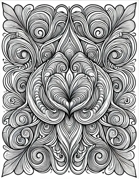 lineartlora, psychedelic, lineart, monochrome, black and white