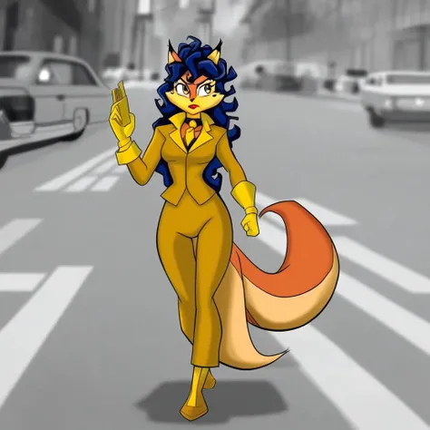 Carmelita fox walking in the streets