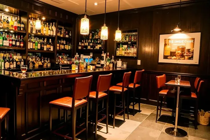 Tiger Jun_Architectural_Realistic immersive retro urban bar