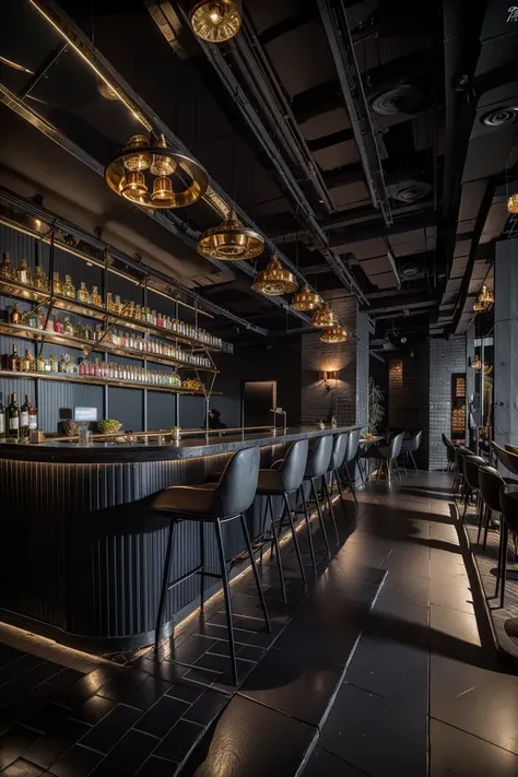 Black Gold Bar丨Whiskey丨Material Color
