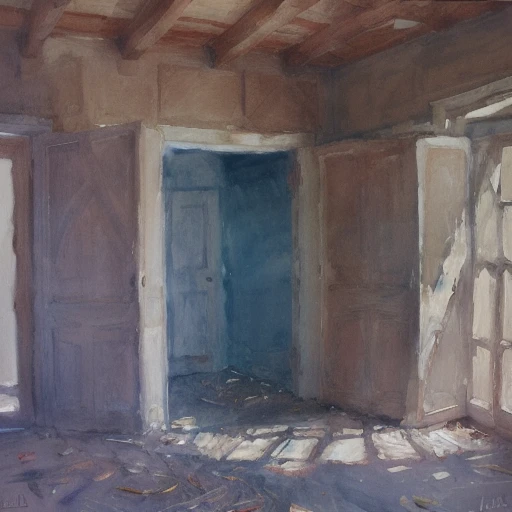 jlmorelle style,a bedroom, no humans, messy , watercolor, <lora:Jean-Louis_Morelle_style:1>